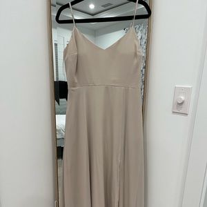 Birds Grey Natural Champagne Dress